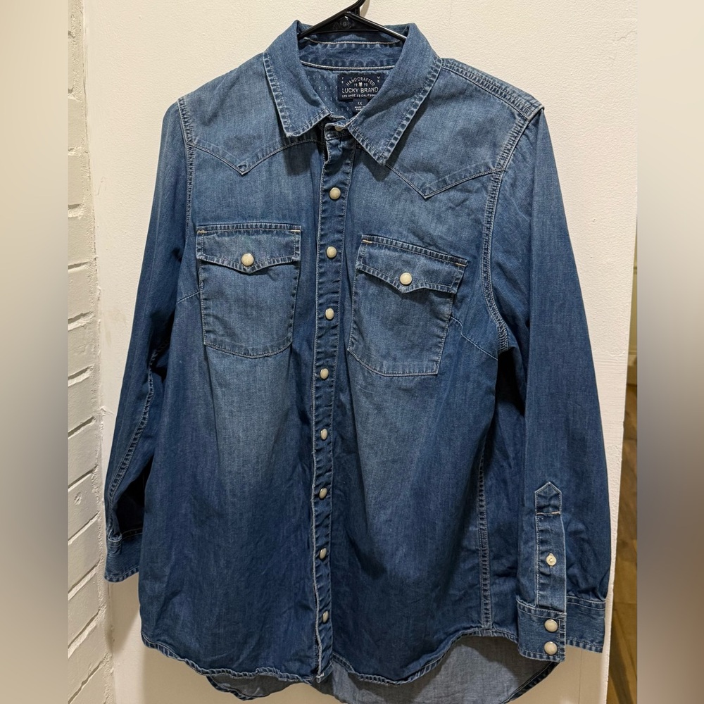 Women’s Lucky Brand Blue Denim Shirt